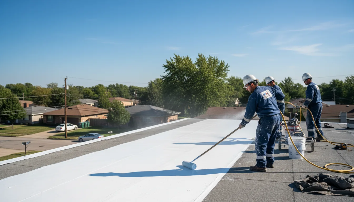 Commercial roof coating in Bogata, TX near me